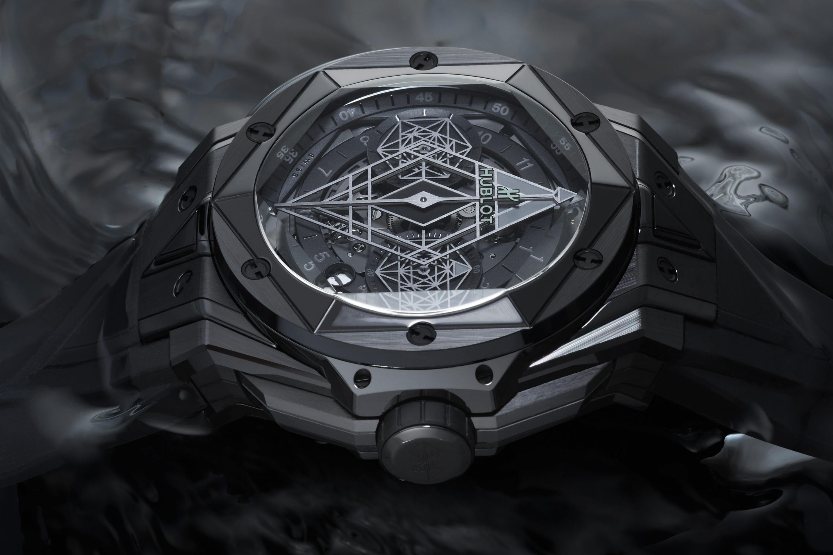 Luxury Inspired Watch Sang Bleu All Black Edition Bold & Stylish Timepiece