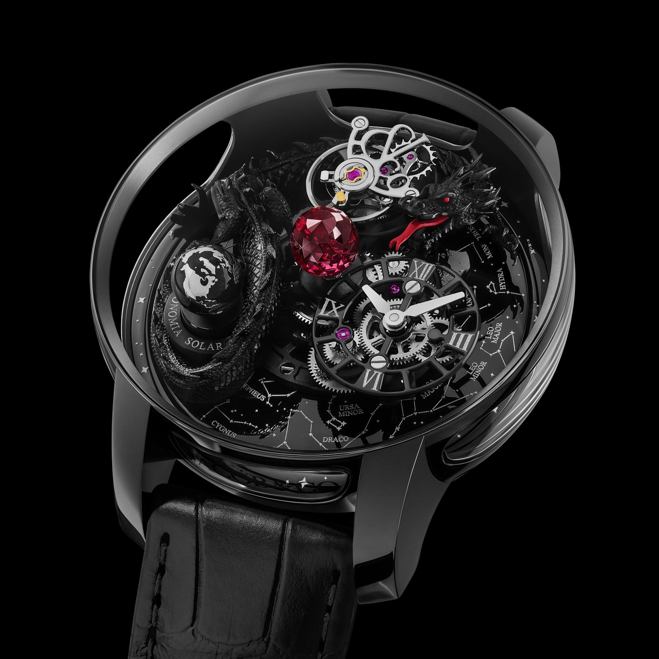Premium Astronomia Dragon Luxury Mechanical Watch – 3D Dragon Design.