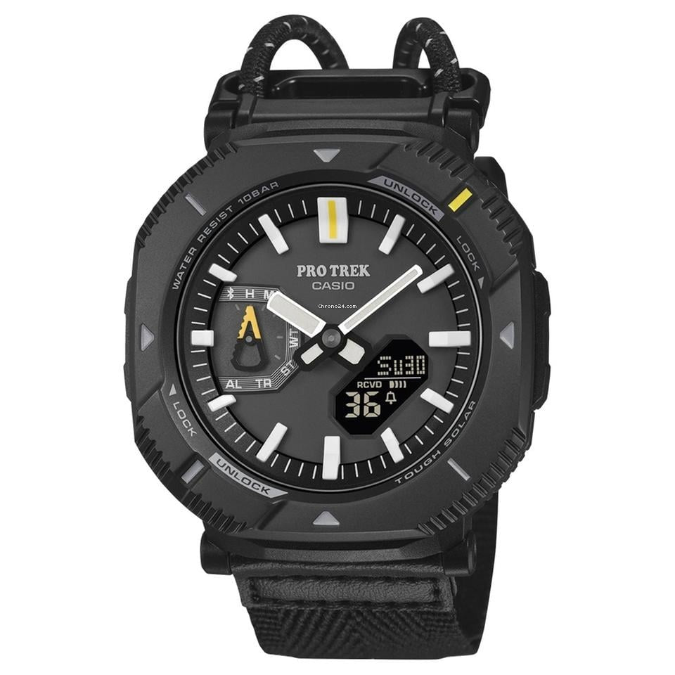 Premium Outdoor Style Analog-Digital Sports Watch Rugged Black Dial with Dual Display