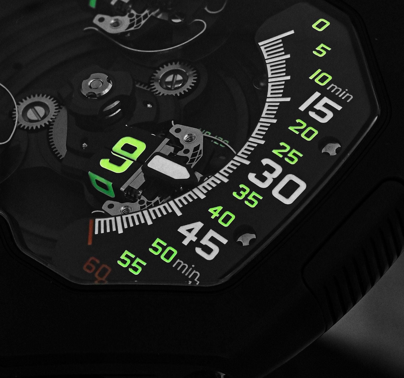 Satellite Time Display Luxury Men’s Watch Black Modern Mechanical Look Premium Designer Wristwatch