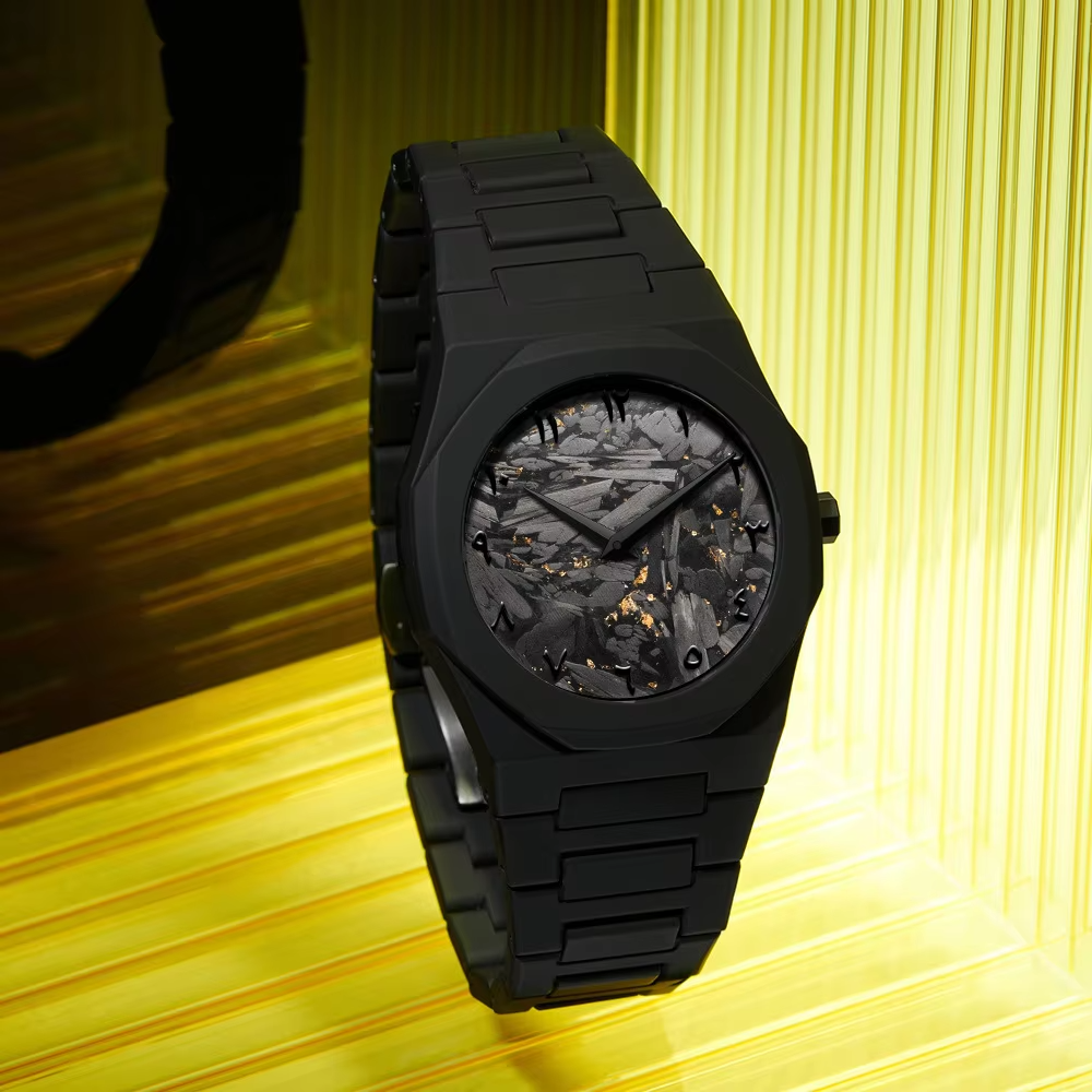 Luxury Inspired Black Arabic Dial Watch for Men Matte Finish with Stylish Metal Strap